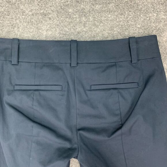 Ann Taylor Carnegie Crop Pants Womens 2 Navy Low Rise Flat Front Straight Chino - Picture 10 of 13